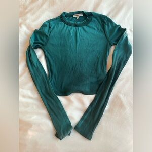 Cotton citizen robbed long sleeve crop top xs